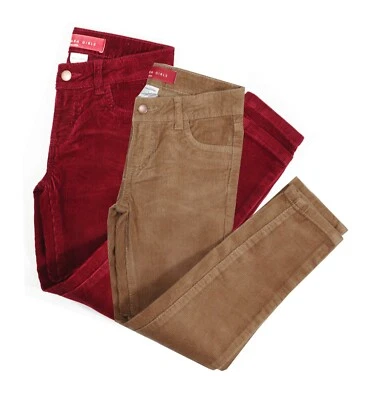 Girls Ex Zara Skinny Corduroy Glitter Jeans Winter warm Trouser 4-14 Y 783