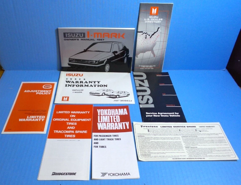 87 1987 Isuzu I-Mark manual del propietario Foto 1 de 1