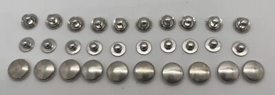 Vintage Handy Button Machine Co. Snap Fasteners Nickel Molds Size 132 10 Sets - Image 1 of 3