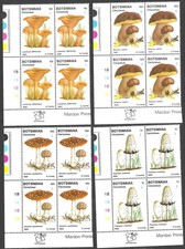 Botswana 1982 Christmas Fungi in Control Traffic Light (1B) Blocks of 4