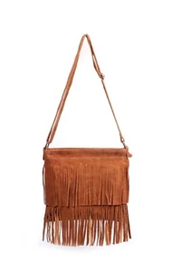 Women's Leather Crossbody Tassel Fringe Layers Shoulder Handbag Stylish Party - Picture 1 of 52