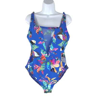 La Blanca One Piece Swimsuit Size 16 Havana Tropics Mesh Floral SW-2021 - Image 1 of 4