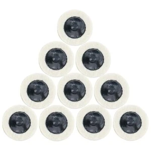 10Pcs Roloc Style 2" Compressed Wool Fabric QC Disc Polishing Buffing Pad Wheels - Picture 1 of 9