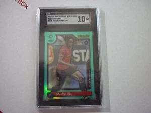 MATHYS TEL 2021-22 Topps Chrome Merlin UEFA #22 RC Aqua Refractor 68/199 SGC 10 - Picture 1 of 4