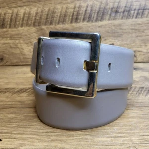 Vintage BG Street beige hellbraun Ledergürtel Damen mittelgroße goldene Schnalle 80er Jahre - Bild 1 von 10