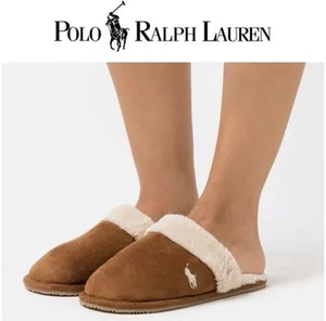 Polo Ralph Lauren Damen-Hausschuhe mit Kunstfellfutter Größe 11 Memory Foam - Bild 1 von 2