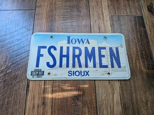 Placa de tocador personalizada Iowa FSHRMEN 1997 Fishermen Fish Sioux - Imagen 1 de 3