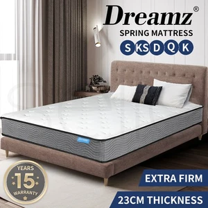 Dreamz Queen Double Spring Mattress King Single Bed Foam Extra Firm 23CM - Picture 1 of 72