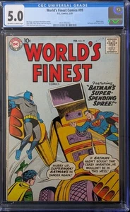 World's Finest # 99 CGC 5.0 Off-White to White Page (1959) VG/F - Picture 1 of 3