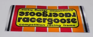 Vintage RACERGOOSE Racing Frame STICKER unused BMX old school mongoose 80s 90s - Picture 1 of 4