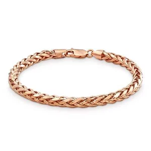 Bracciale/Cavigliera in oro rosa 10 kt e 14 kt classica con palma di grano - Foto 1 di 9