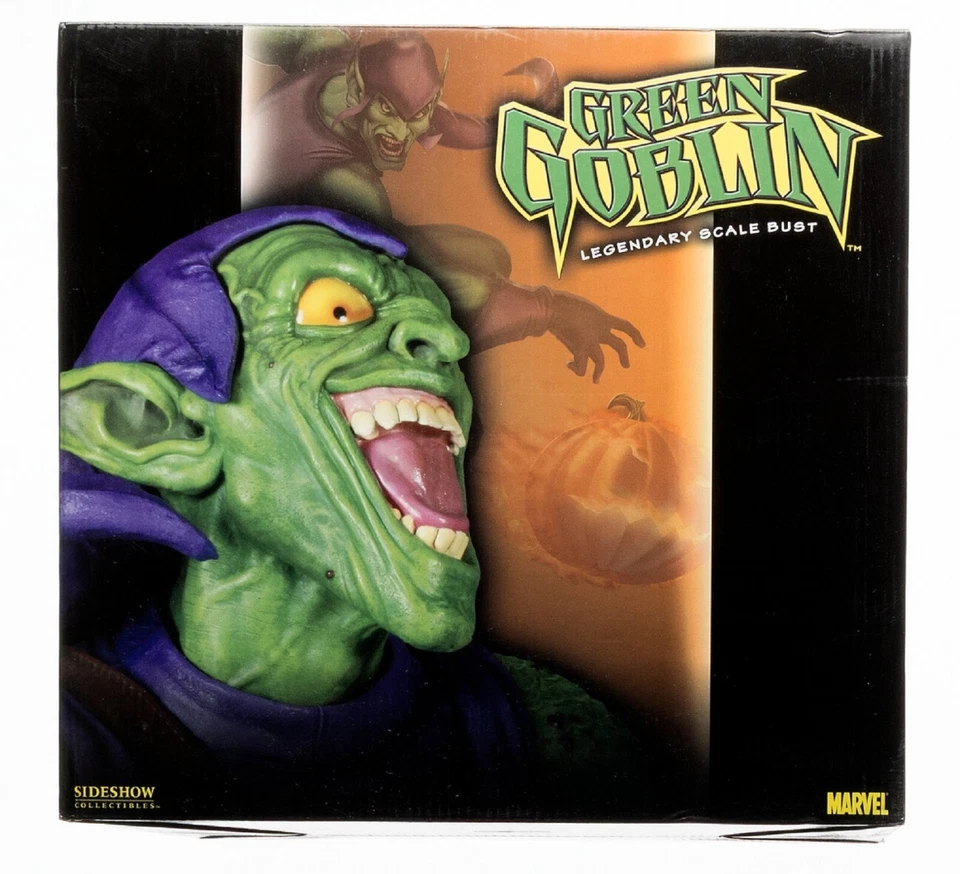 全新/密封! Sideshow GREEN GOBLIN Legendary Scale Bust Limited #14/400 带盒 — 第 1/4 张图片