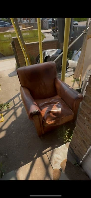 The Conran Shop / Armchair / Brown Leather / Cost £2,000  - Image 1 of 4