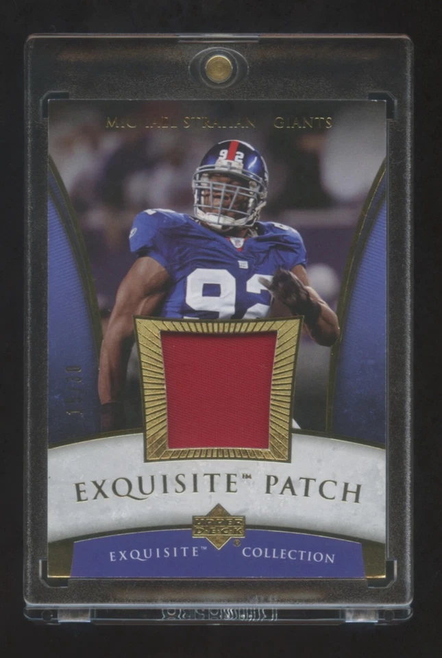 2006 EXQUISITE MICHAEL STRAHAN GOLD GAME WORN PATCH #ED 15/30  GIANTS LEGEND HOF - Image 1 of 1