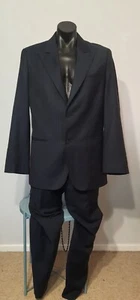 Sportscraft Men's Navy Blue Pinstripe 2 Piece Suit Size 87 Business Workwear - Picture 1 of 14