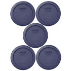 Pyrex 7202-PC 1 Cup Blue Round Plastic Lid Cover 5PK for Glass Bowl New
