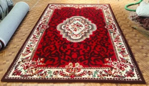Red Rug Tufted Wool Handmade Area Rug Carpet for Home, Bedroom, Living Room - Picture 1 of 4