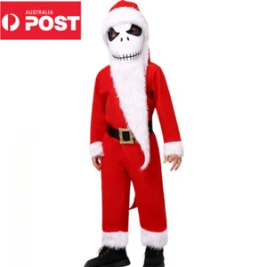 Santa Costume Nightmare Christmas Cosplay Suit Halloween Mask Girl Dress Outfits - Picture 1 of 22