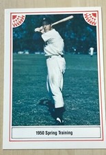 1983 New York Yankees ASA Joe DiMaggio Baseball Card #8 1950 Spring Training