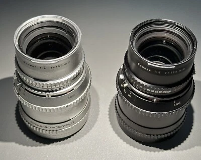 (Juego de 2) Lentes Hasselblad 150mm f4 Zeiss Sonnar C - Para piezas/reparación Foto 1 de 4