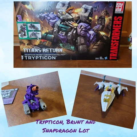 Brand New Transformers Titans Return Trypticon Titan Class wBrunt Snapdragon LOT Cover