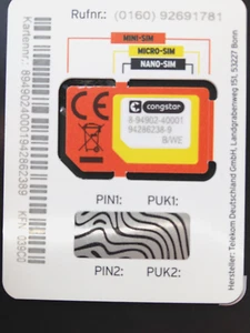 congstar Prepaid ALLNET M SIM-Karte ohne Vertrag I Allrounder Prepaid-Paket in - Bild 1 von 4