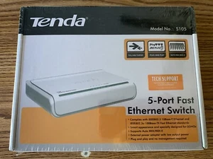 Tenda S105 5 Port Fast Ethernet Switch 10/100Mbps Unmanaged Desktop Switch - Picture 1 of 3