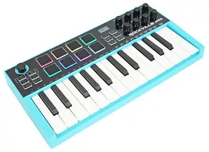 Rockville M25 25 Key USB Wireless MIDI Keyboard Controller With Bluetooth+8 Pads - Picture 1 of 11