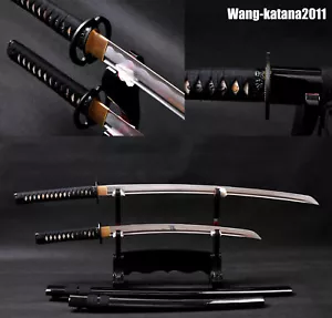 Juego de espadas samurai japonesas Musashi afiladas Wakizashi de 40"" Katana+30"" acero 1095 - Imagen 1 de 10