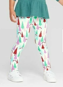 Girls White Trees & Rainbow Ankle Length Leggings Stretch Pants Colorfull S 6/6X - Bild 1 von 5