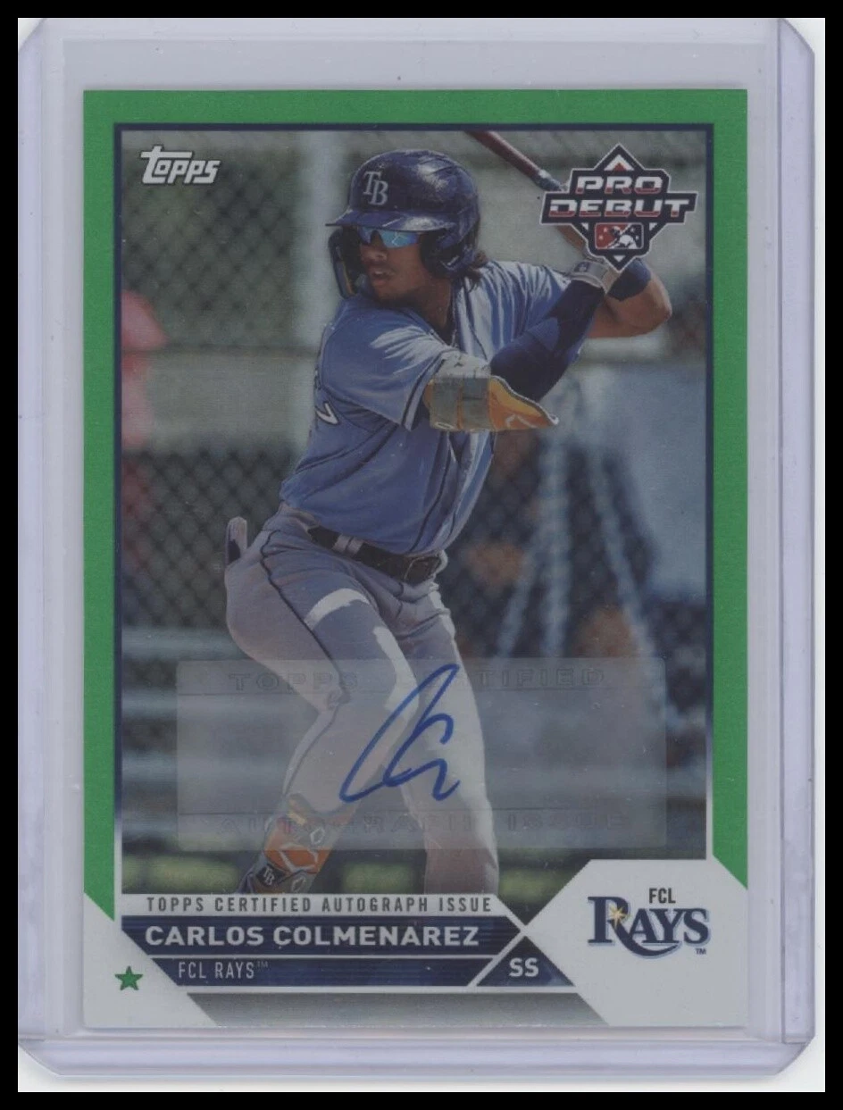 2023 Topps Pro Debut #PD-14 Carlos Colmenarez Autographs Green #/99