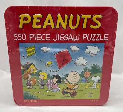 PEANUTS Kite Flying 550 Piece Collector's Puzzle in Tin NEW/SEALED USAopoly - Image 1 of 4