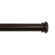 HDC 36 in. L to 72 in. L Telescoping 1 in. Single Curtain Rod Kit in Oil Rubbed 