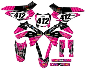 2013-2018 CRF 125 RACE SERIES Pink Senge Graphics Kit Compatible with Honda - Picture 1 of 10