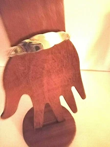 Vintage silver color Engravable CUFF bracelet - Picture 1 of 3