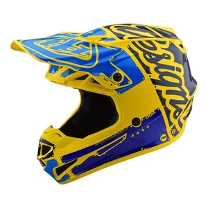 Troy Lee Designs SE4 Polyacrylite Factory Helmet (X-Small, Yellow/Blue) - Picture 1 of 2