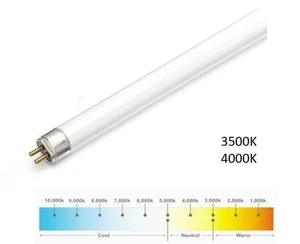2 x T5 Fluorescent Tube 8w 12" Natural White 380 Lumen 3500K - Picture 1 of 1