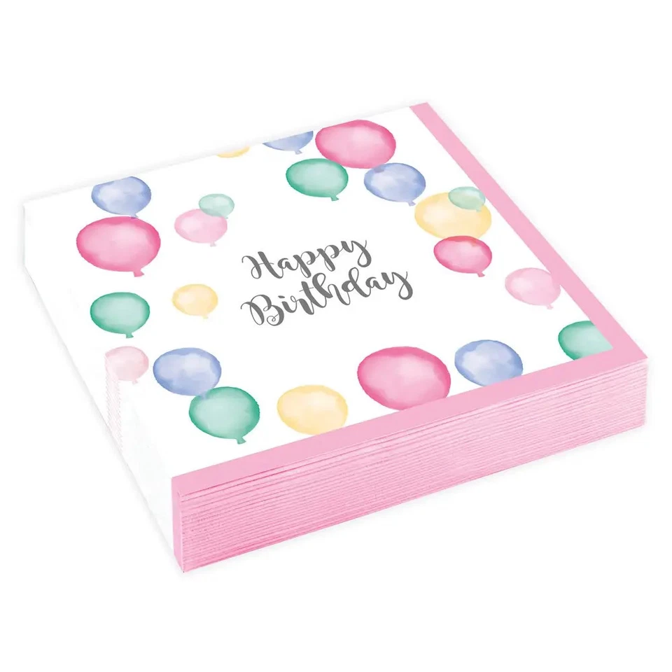 20 Servietten Happy Birthday Pastel 25x25cm - Bild 1 von 1