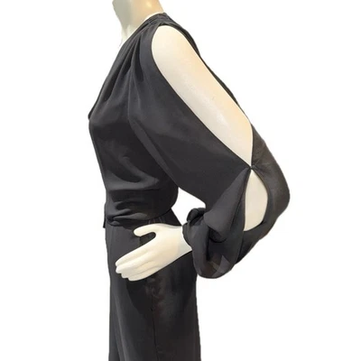 Праздничный комбинезон WHITE HOUSE BLACK MARKET WHBM полупрозрачный с вырезом на рукавах 14 - Изображение 1 из 4