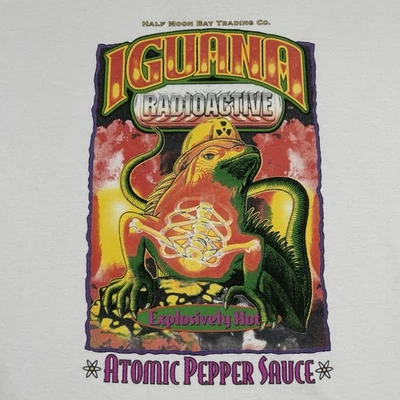 Camiseta De Colección Iguana Radiactiva Atómica Salsa de Pimienta Picante Para Hombres XL Comida Retro Foto 1 de 4