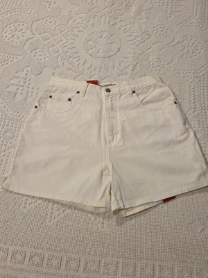 Pantalones Cortos Vintage Generra Mujer Mamá Cintura Alta Algodón Denim Blanco Talla 12 #81423 Foto 1 de 4