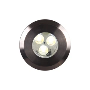 Outdoor IP65 3 Bulb Spot Lights Stainless Steel LED 1W Bulb Outside External - Picture 1 of 1