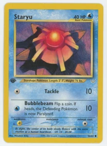 Tarjeta de Pokémon Staryu 56/64 1a Edición Común Neo Revelación 2000 WOTC Primero - Imagen 1 de 7