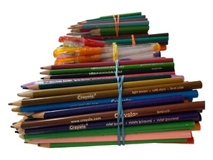 Bulk Colored Pencils & Pens Kids Assorted Count Colored Mixed Lot of 149 - Picture 1 of 6