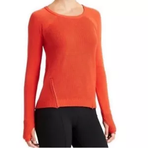 Nuevo con etiquetas Suéter Tejido Cuello Redondo Athleta Uplands Cremallera con Agujeros para los Pulgares Talla XS - Imagen 1 de 7