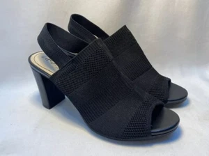 Womens Life Stride Afton Black Slingback Peep Toe Pumps Size 7.5 - Picture 1 of 7