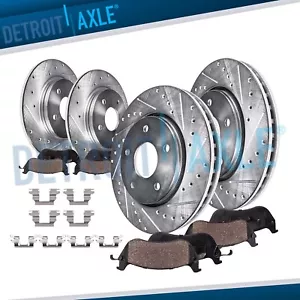 Front and Rear Drilled Rotors Ceramic Brake Pads for 2013 - 2023 Nissan Altima - Picture 1 of 8