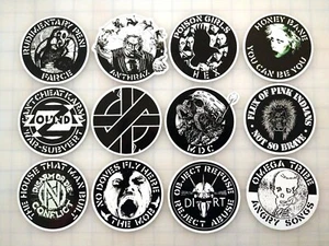 Crass Records / Anarcho Punk Vinyl Sticker Lot (12 Stickers) dbeat crust grind - Picture 1 of 1