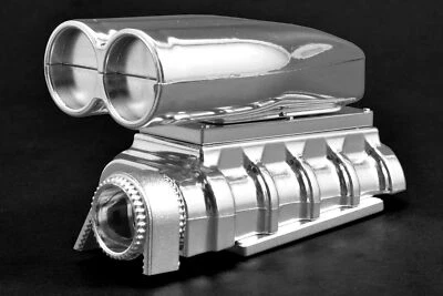 Chrome Shotgun Style Mock Intake & Blower for 1/8th & 1/10th R/C Vehicles 73543 - Image 1 of 2