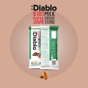 Diablo Milk Chocolate Almonds | Sweetened with Stevia | No Added Sugar - Picture 1 of 9